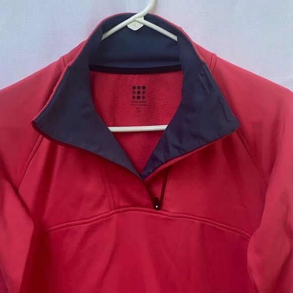 Title Nine Pink Fleece Quarter Zip Pullover Jacket Women’s Size Small Outdoor La - Picture 3 of 5